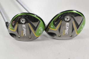 Callaway Epic Flash 3 and 5 Fairway Wood Set Regular Flex RH Graphite # 219269