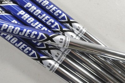 Project X Rifle Flighted 6.0 Stiff 6pc Uncut Iron Shaft Set .370