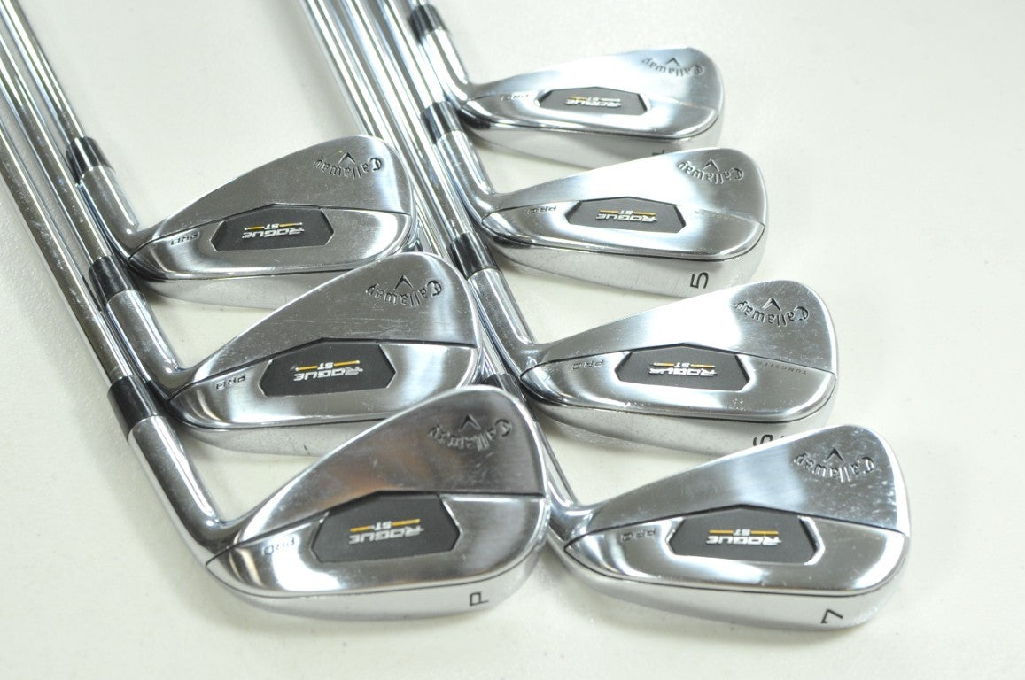 Callaway Rogue ST Pro 4-PW Iron Set Stiff Flex Right Rifle 6.0 Steel # 206867