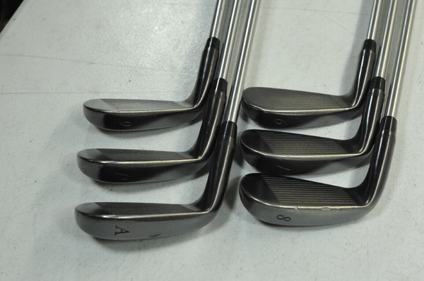 Sub 70 TAIII Forged Black 6 - PW,AW Iron Set Right Regular Flex KBS Steel # 170666 - Golf Club Brokers