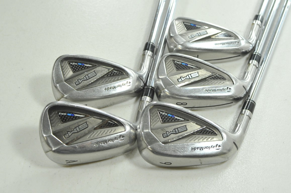 LEFT HANDED TaylorMade SIM2 Max 7-PW,AW Iron Set Stiff KBS MAX MT Steel # 210147