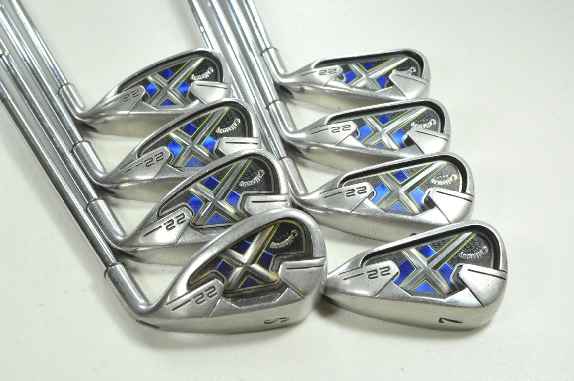 Callaway X-22 4-PW,SW Iron Set Right Uniflex Steel  # 205140