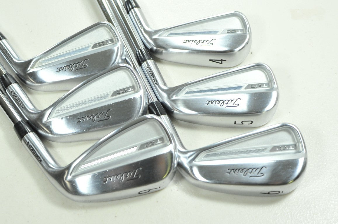 Titleist T100 2023 4-9 Iron Set X-Stiff Flex Right Rifle 6.5 Steel # 205195
