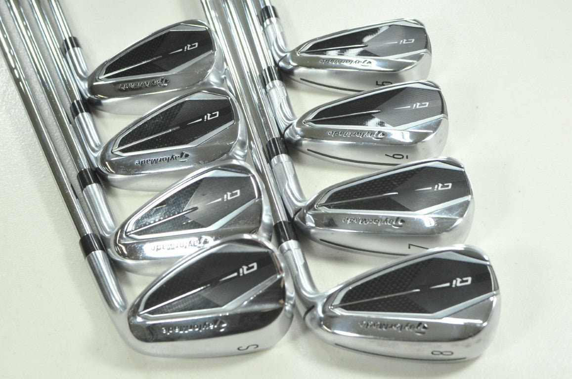 TaylorMade Qi 5-PW,AW,SW Iron Set Stiff Flex Right KBS MAX MT 85g Steel # 207379