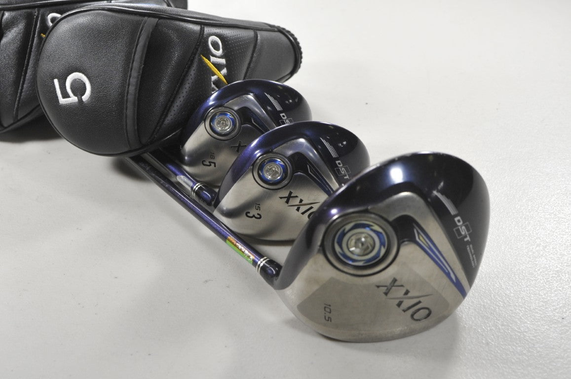 XXIO Nine 9 10.5* Driver, #3 and #5 Fairway Woods Set Regular Flex RH #196427