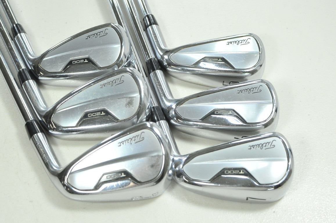 Titleist T200 2021 5-PW Iron Set Regular Flex RH AMT Black R300 Steel # 205612