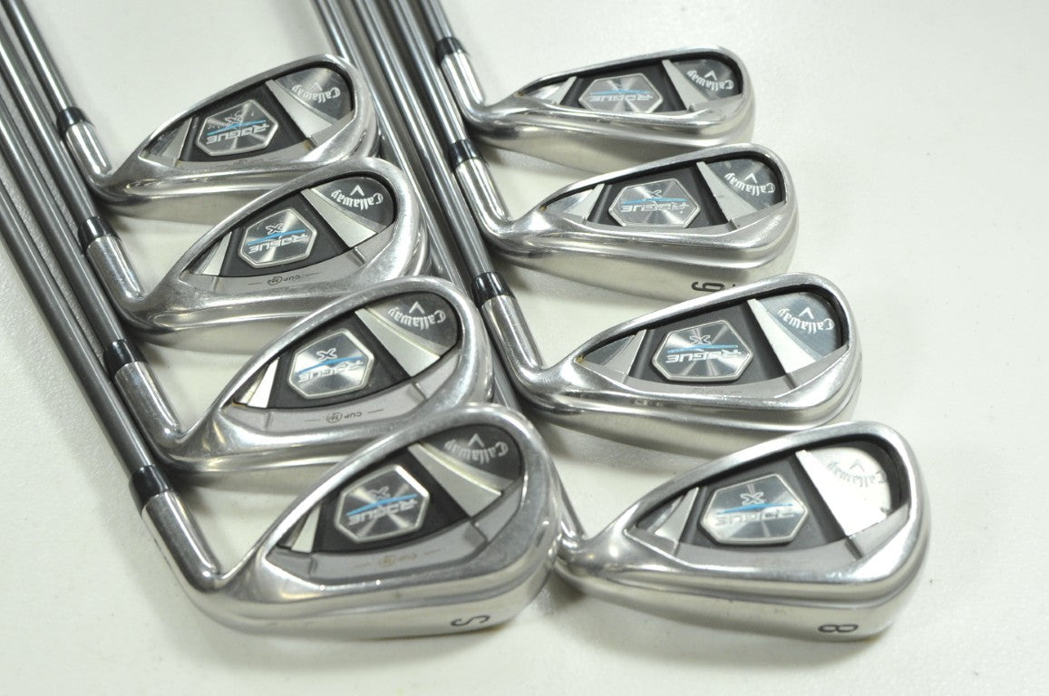 Callaway Rogue X 5-PW,GW,SW Iron Set Senior Flex RH Synergy 50g Graphite #206686