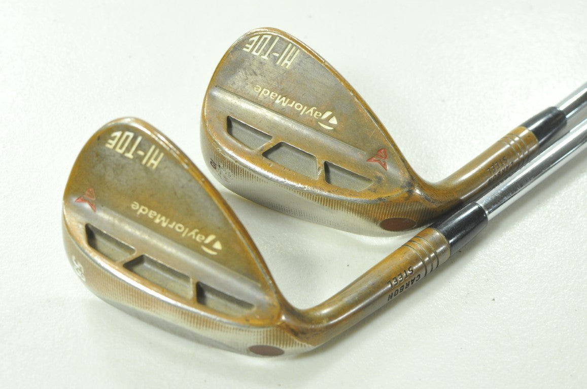 LEFT HANDED TaylorMade Milled Grind Hi-Toe Raw 54*, 58* Wedge Set Steel #212846