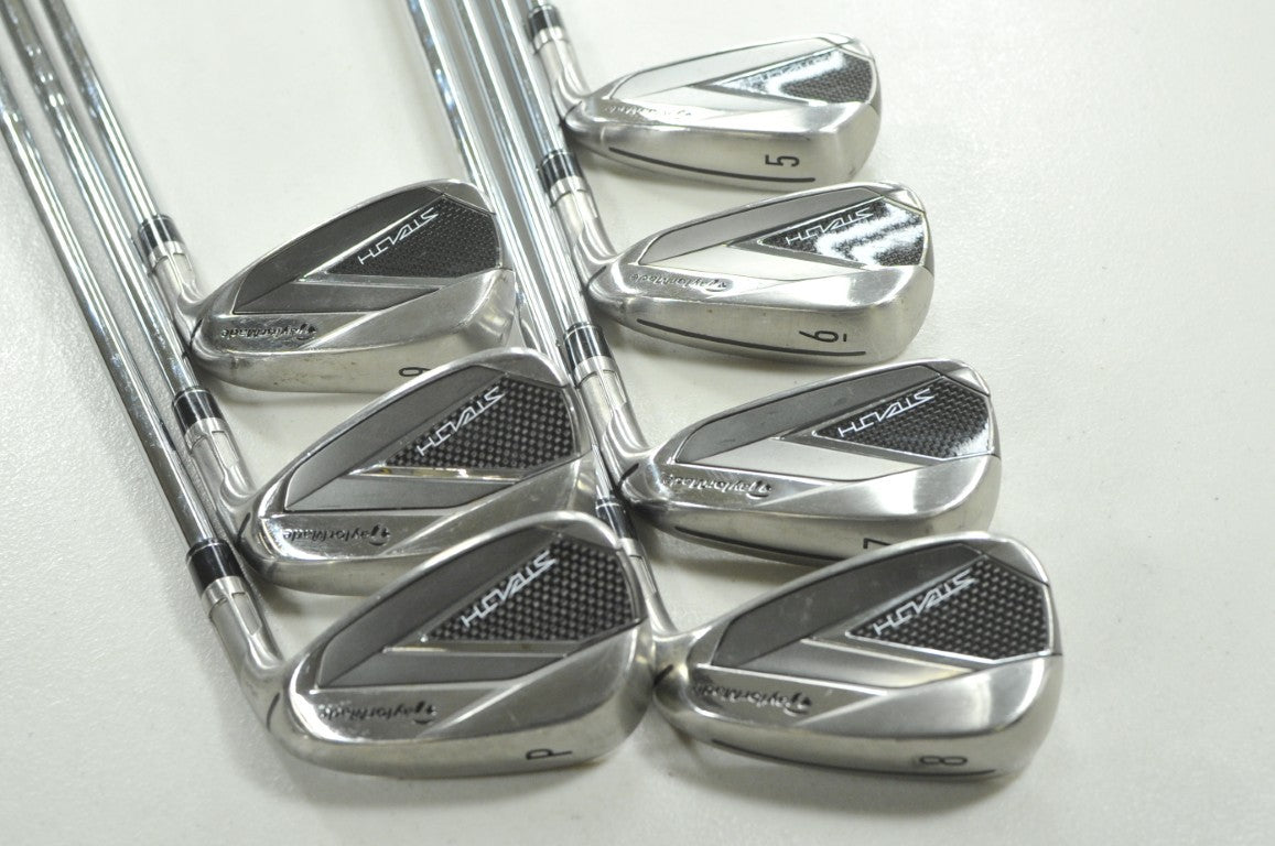 TaylorMade Stealth 5-PW,AW Iron Set Stiff Flex Right KBS MAX MT Steel # 211854