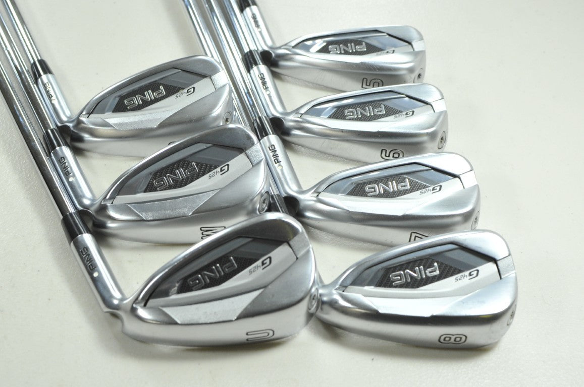 Ping G425 5-W,UW Iron Set Stiff Flex White Dot Right AWT 2.0 Steel +1