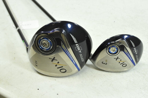 XXIO Nine 9 10.5* Driver and 3 - 15* Fairway Wood Set Right Stiff Flex # 179587 - Golf Club Brokers