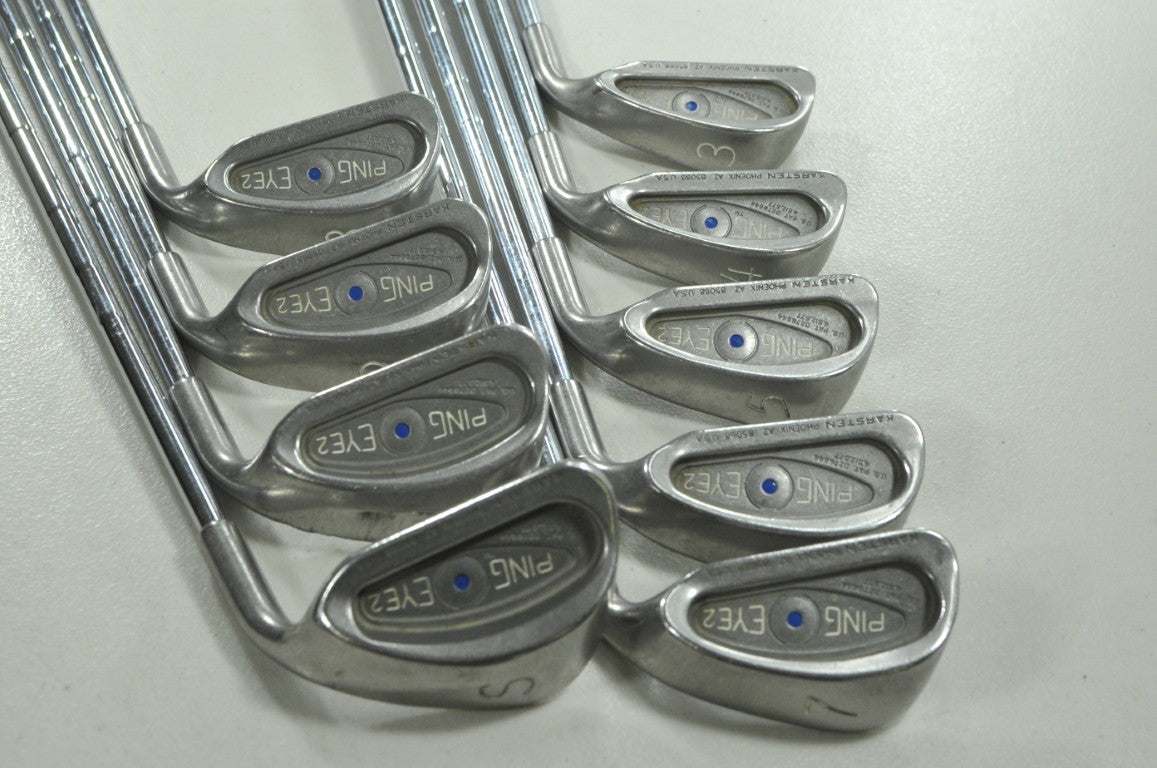 Ping Eye 2 3-W,SW Iron Set Stiff Flex Blue Dot Right ZZ-Lite Steel # 210579