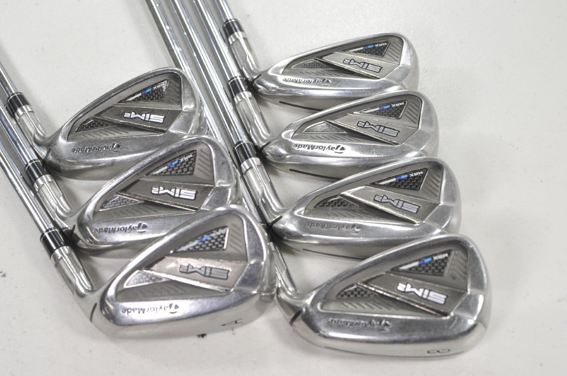 TaylorMade SIM2 Max 5-PW,AW Iron Set Regular Flex RH KBS Tour 110g Steel #219424