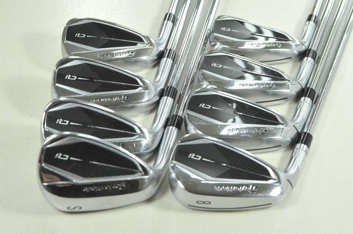 LEFT HANDED TaylorMade Qi 5-PW,AW,SW Iron Set Regular Flex KBS MAX Steel #207383