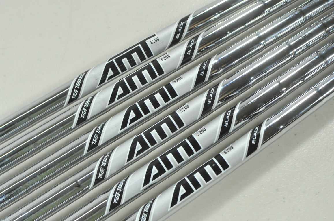 True Temper AMT Black S200 Stiff Flex 6pc Iron Shaft Set .355 Steel # 211892