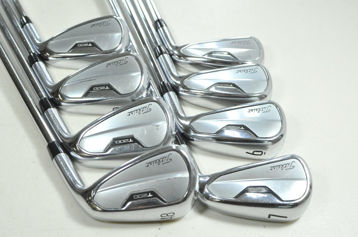 Titleist T200 2021 4-PW,48* Iron Set Stiff Flex RH AMT Black S300 Steel # 206414