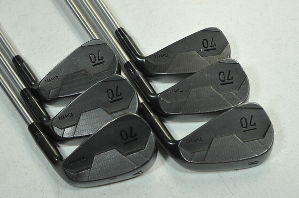 Sub 70 TAIII Forged Black 6 - PW,AW Iron Set Right Regular Flex KBS Steel # 170666 - Golf Club Brokers