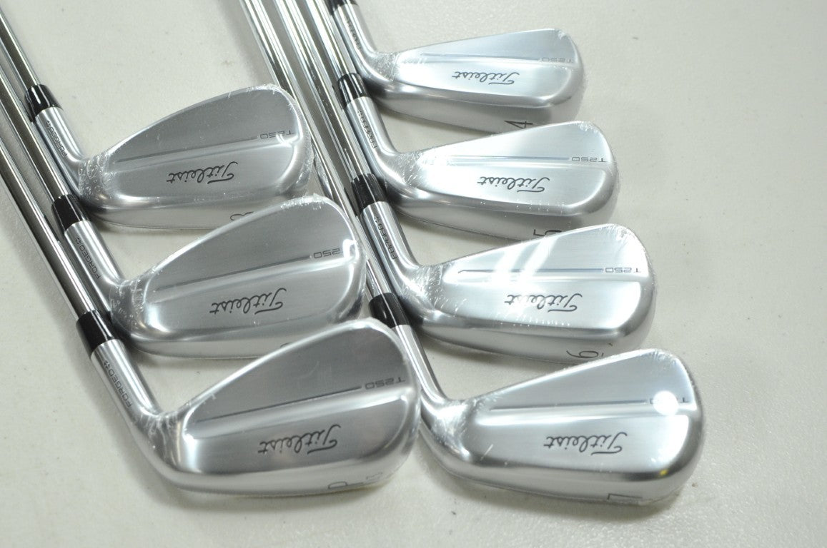 Titleist T250 2025 4-PW Iron Set Stiff Flex Right AMT Black Steel # 210337