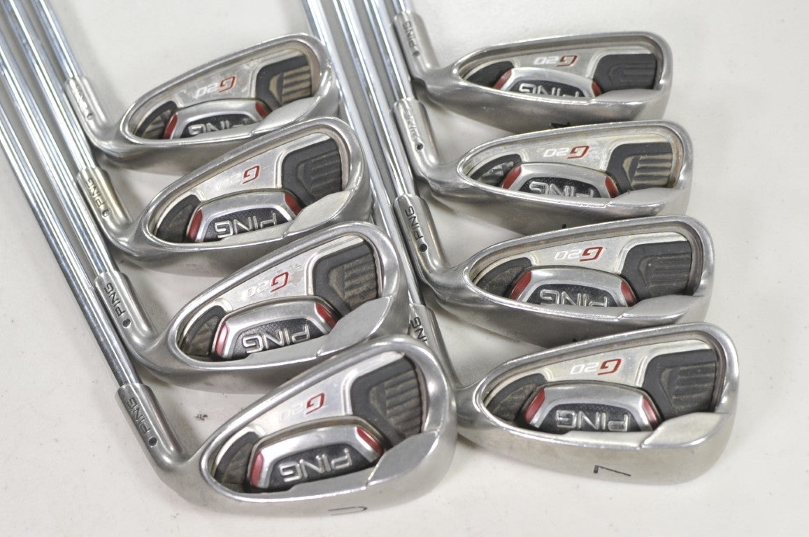 Ping G20 4-W,UW Iron Set Regular Flex Black Dot Right CFS Steel # 219937