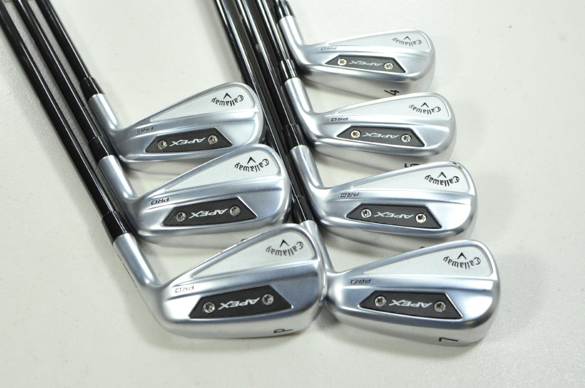 Callaway Apex Pro 24 4-PW Iron Set Stiff Flex Right MMT 95g Graphite # 201352