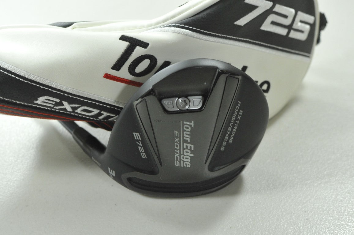 Tour Edge Exotics E725 3-15* Fairway Wood Stiff RH Denali Blue Graphite # 210083