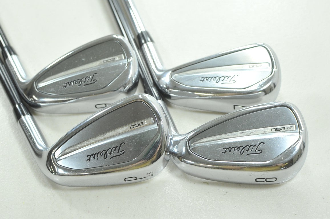 Titleist T200 2023 7-PW Iron Set Stiff Flex RH AMT Tour White S300 Steel #212047