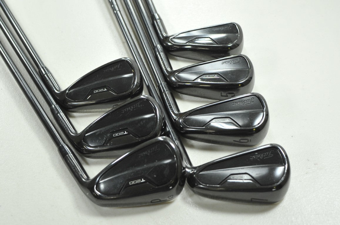 Titleist T200 2021 Limited Black 4-PW Iron Set Stiff RH AMT Black Steel # 208750