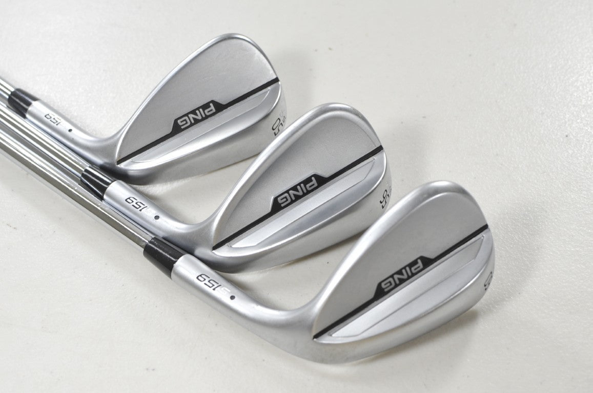 Ping S159 Chrome 50*, 56*, 60* Wedge Set RH KBS Tour Regular Flex Steel # 214144
