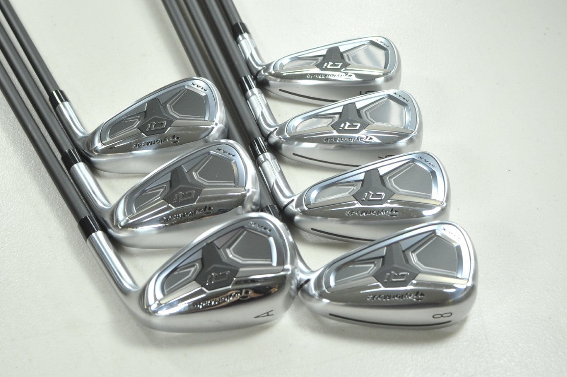 TaylorMade Qi Max 5-PW,AW Iron Set Regular Flex RH KBS Reax 65g Graphite #212748
