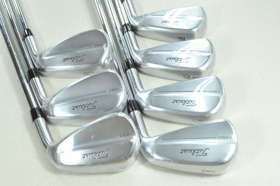 Titleist T250 2025 4-PW Iron Set Stiff Flex Right AMT Black Steel NEW!  # 206902