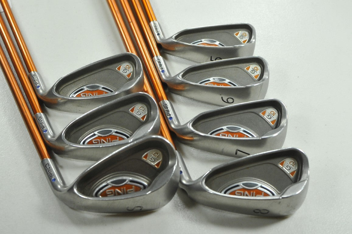 Ping G10 5-W,SW Iron Set Senior Flex Blue Dot Right TFC129 Graphite # 208439