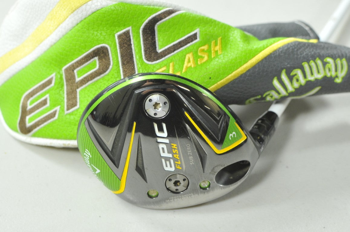 LEFT HAND Callaway Epic Flash Sub Zero 3-15* Fairway Wood Raijin Stiff  # 212838