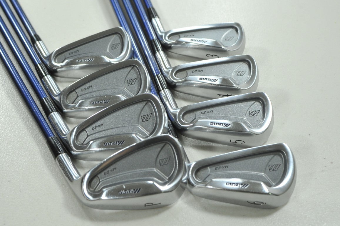 Mizuno MX-23 3-PW Iron Set Regular Flex Right Exsar Blue Graphite # 209627