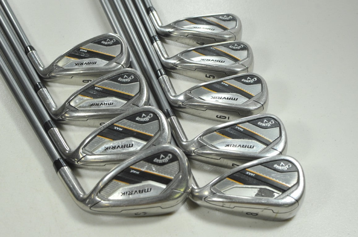 Callaway Mavrik Max 4-PW,AW,SW Iron Set Stiff Flex RH Catalyst Graphite # 208513