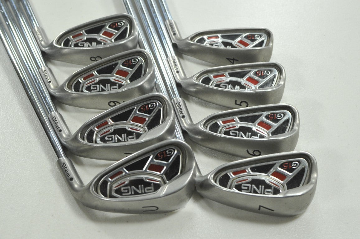 Ping G15 4-W,UW Iron Set Regular Flex Black Dot Right AWT Steel #210985