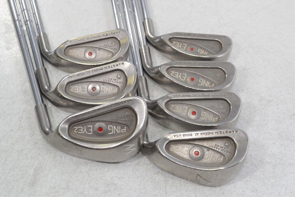 Ping Eye 2 Plus 4 - W Iron Set Red Dot Right Stiff Flex Steel #168029 - Golf Club Brokers