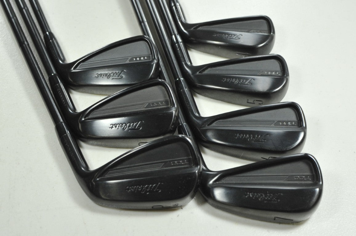 Titleist T100 2023 Limited Black 4-PW Iron Set X-Stiff RH AMT X100 Steel #206400