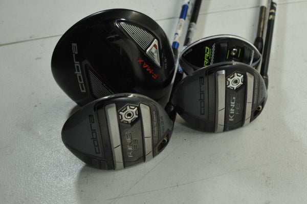 LEFT Cobra F - Max Superlite 10.5* Driver, 3 - 4 and 5 - 6 Woods, 4 Hybrid Set #182324 - Golf Club Brokers