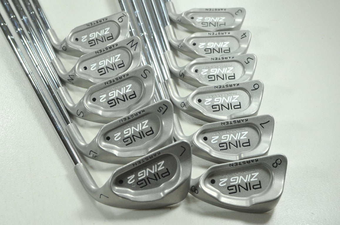 Ping Zing 2 RETUMBLED 3-W,SW,LS,LW Iron Set Stiff KBS Tour FLT 120 Steel #212190