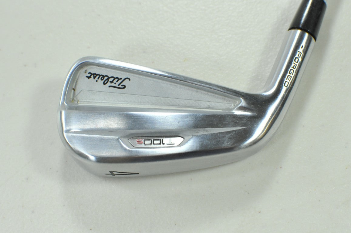LEFT HANDED Titleist T100S 2021 Single 4 Iron Stiff AMT Tour White Steel #188027