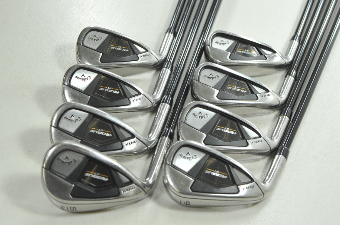 LEFT HAND Callaway Rogue ST MAX 6-PW,AW,GW,SW Iron Set Regular Graphite # 210708