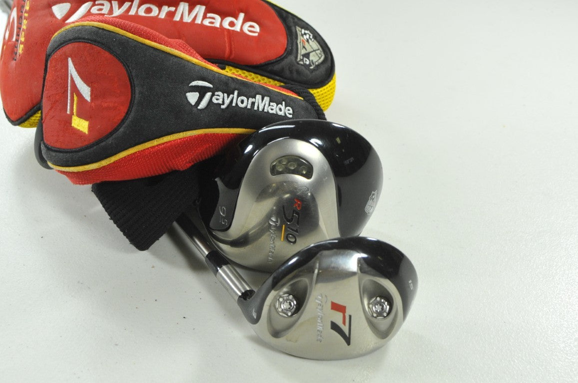 TaylorMade R510 TP 9.5* Driver and r7 TP 3-15* Fairway Wood Set RH Stiff #207221