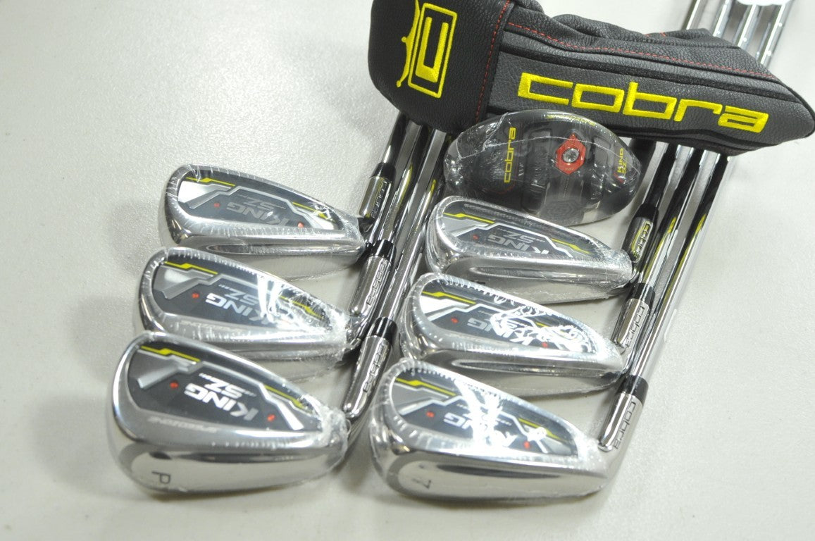 LEFT HANDED Cobra King Speedzone 4H, 5-PW Iron Set Stiff Flex Steel NEW! #210359