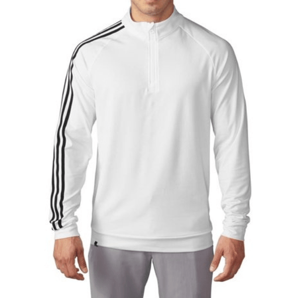 Adidas 3 Stripes 1/4 Zip Pullover Jacket - Golf Club Brokers