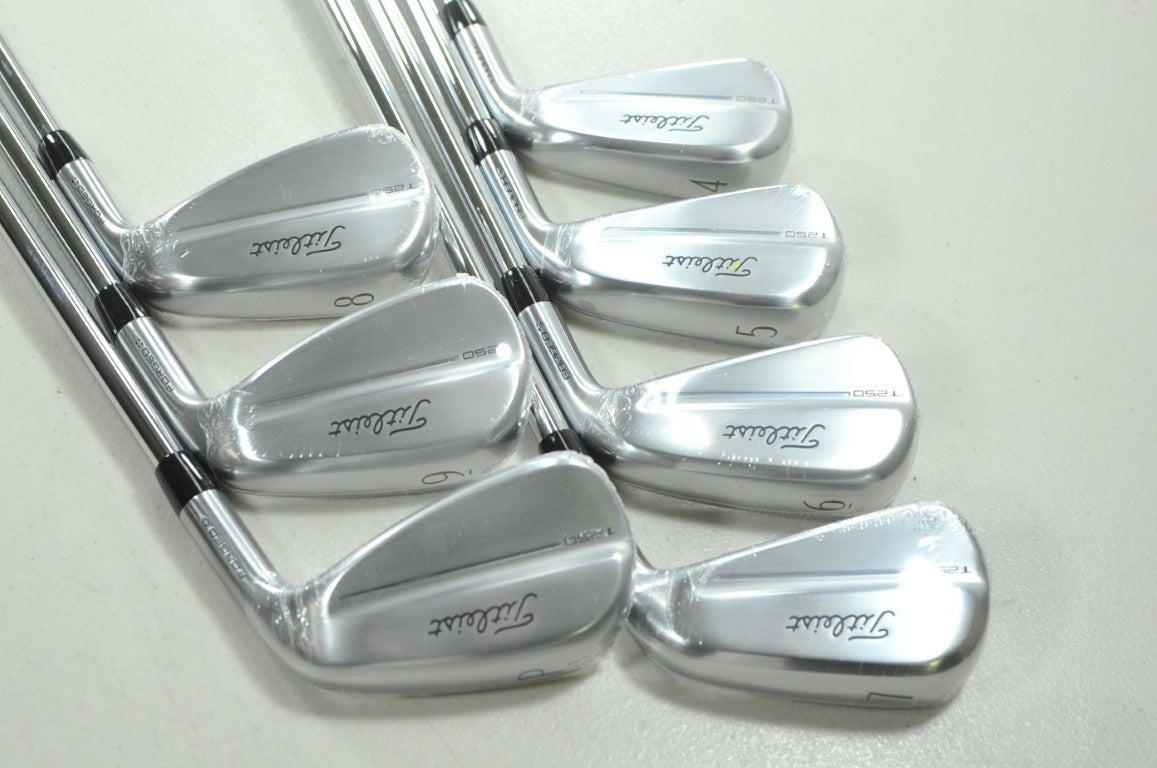 Titleist T250 2025 4-PW Iron Set Stiff Flex Right AMT Black Steel # 210336
