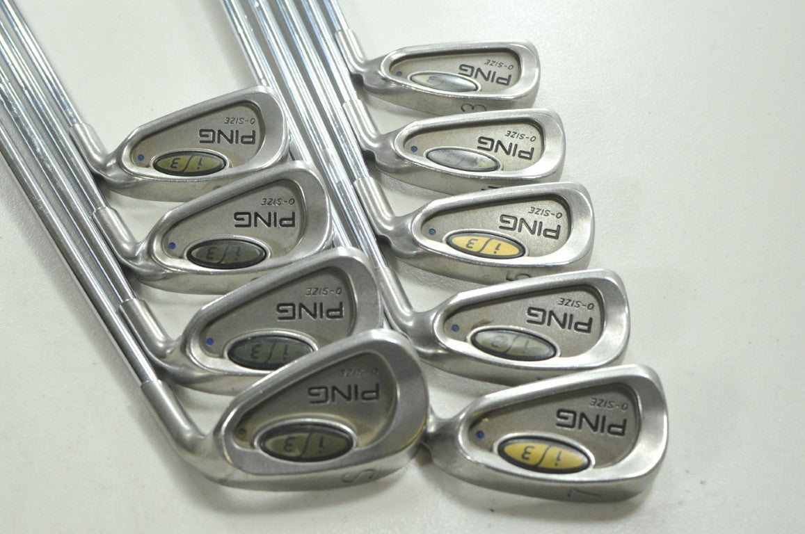 Ping i3 O-Size 3-W,SW Iron Set Stiff Flex Blue Dot Right Steel # 210580