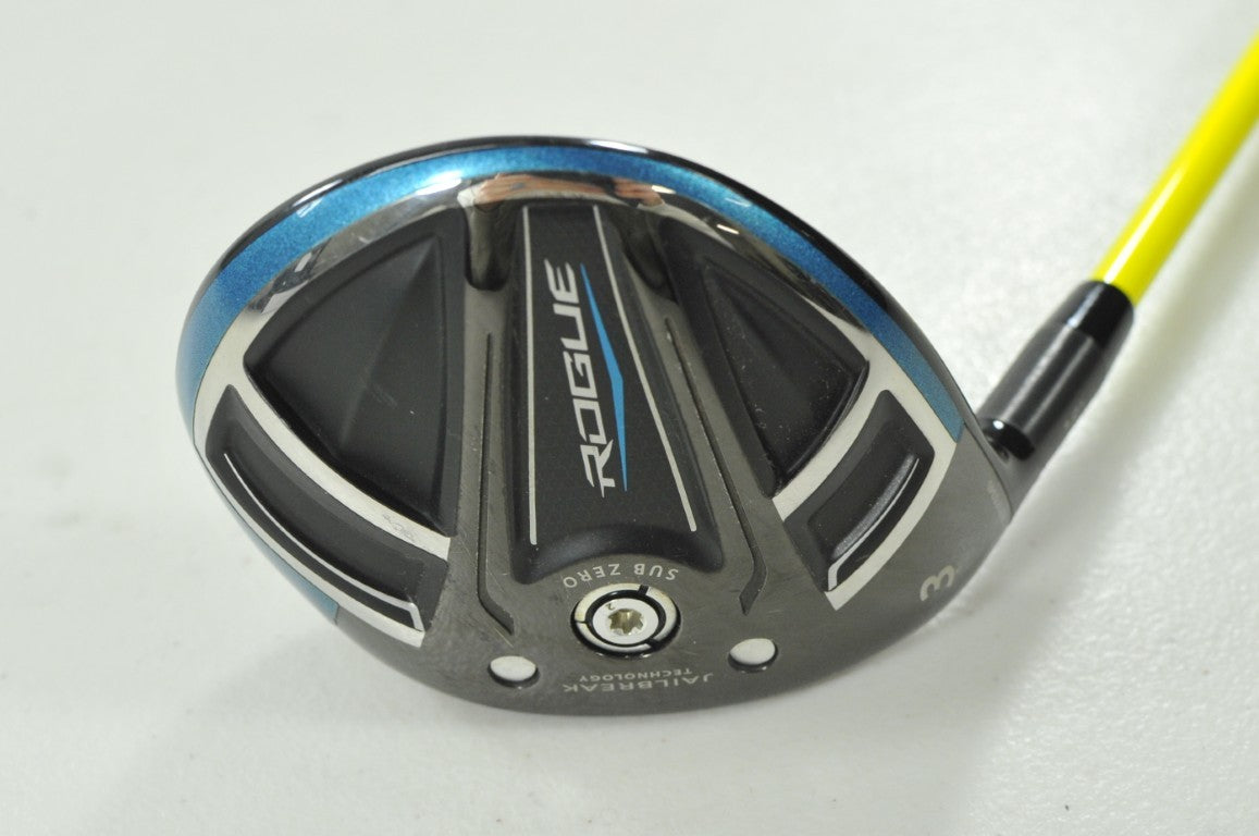 LEFT HANDED Callaway Rogue Sub Zero 3-15* Fairway Wood X-Stiff Tour AD #208592