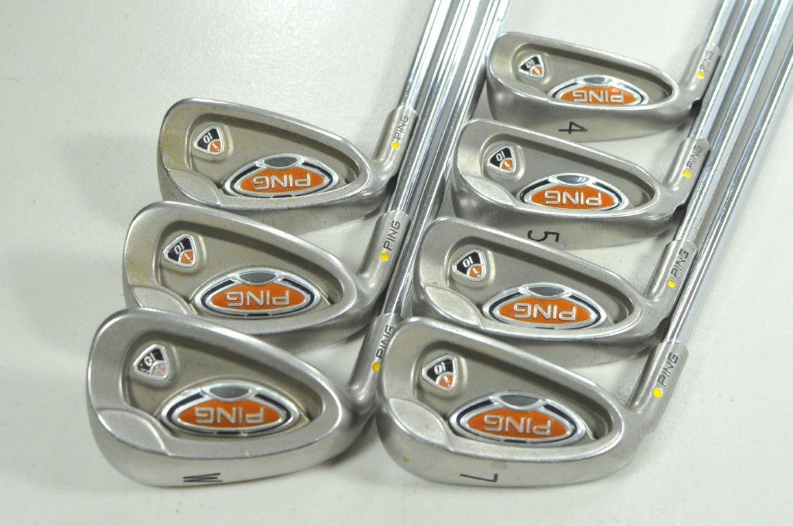 LEFT HANDED Ping i10 4-W Iron Set Stiff Flex Yellow Dot CFS Steel #207741