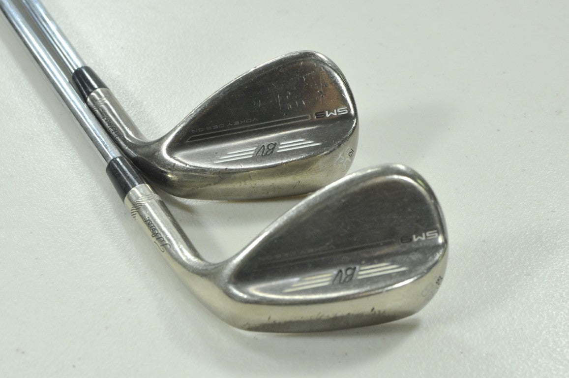 Titleist Vokey SM9 Brushed Steel 54*, 58* Wedge Set RH Wedge Flex Steel # 211714