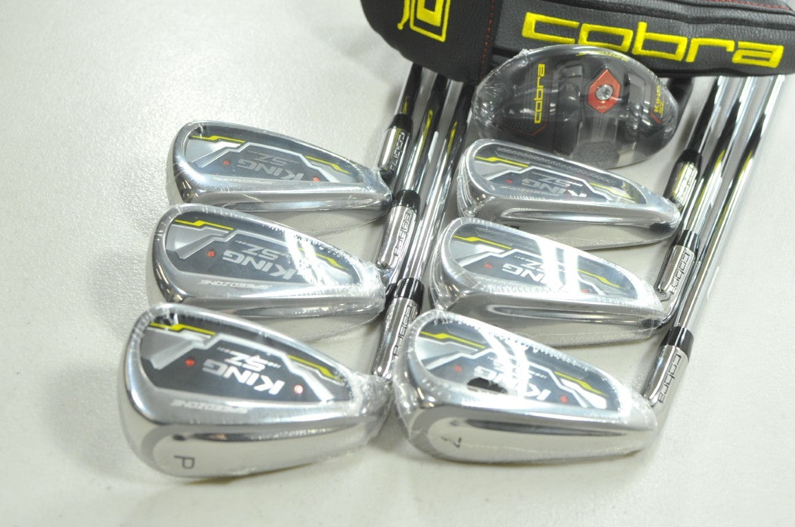 LEFT HANDED Cobra King Speedzone 4H,5-PW Iron Set Regular Flex Steel NEW #210356